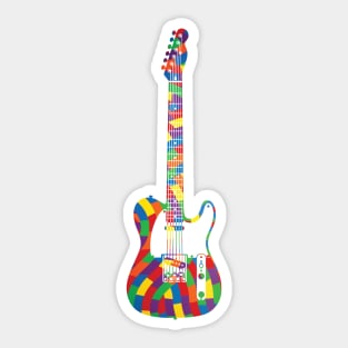 T-Style Electric Guitar Colorful Texture Sticker